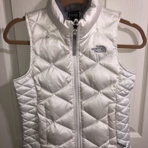 North Face Youth Girls white vest